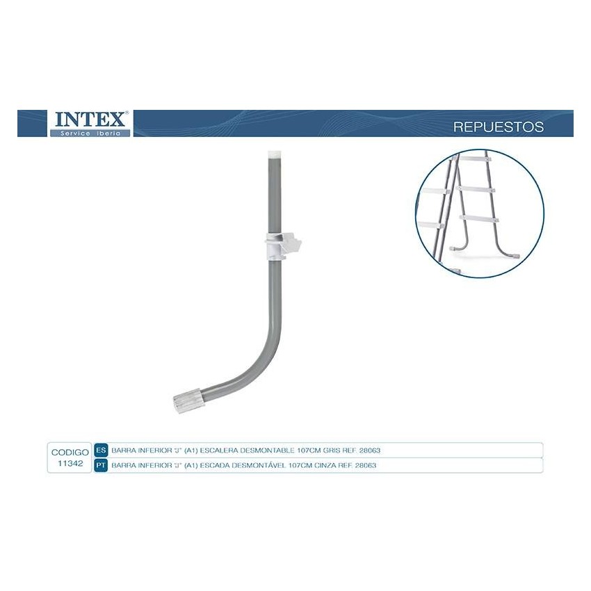 Barra inferior tipo "A1" que forma um dos apoios da escada de 107cm de altura.                                                  