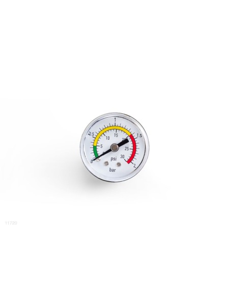 Manômetro que calcula a pressão existente no interior do tambor de areia das bombas de 4,500 L/H.