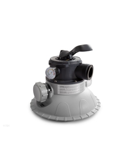 Conjunto de válvula de 6 funções e tampa do tanque de areia nas bombas que movem até 4,5 l/h.