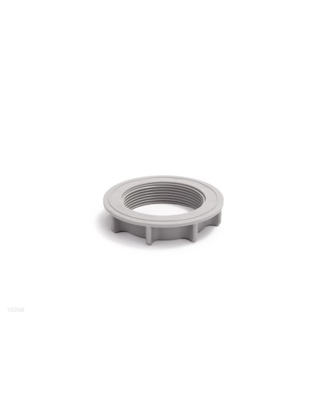 Porca de plástico para fechar o conjunto de rosca coladora (item 11235) para piscinas com orifícios de entrada/saída grandes.
