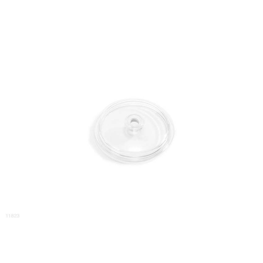 Tampa plástica transparente para fechar o depósito do pré-filtro nas bombas de Areia de 4.5l/h e 12.0l/h. DIAMETRO EXTERIOR APRO