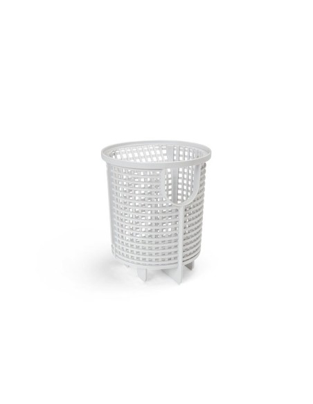 Cesta de plástico colocada en el interior del compartimento del prefiltro para evitar que hojas, piedras o partículas grandes pa