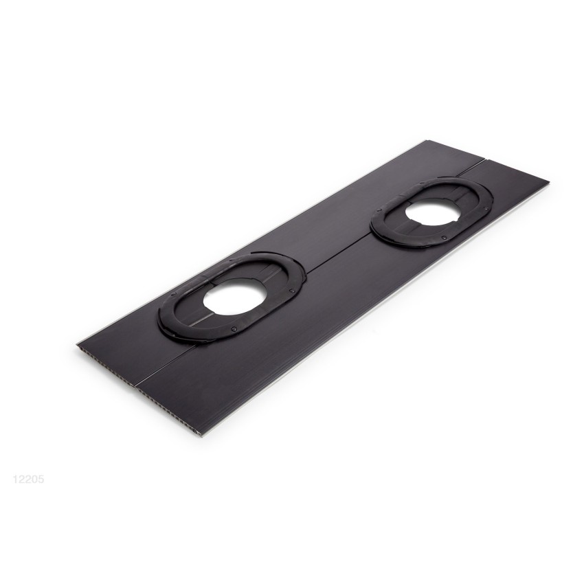 Panel de PVC con diseño veteado para piscina Graphite Panel que consta de 2 orificio para ser encajado a la altura de las conexi