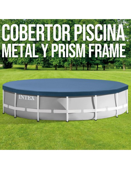 Cobertura INTEX de 457 cm exclusiva para piscinas Metal, Prism Frame e Greywood de 457x84/107/122 cm. Feita com vinilo resistent