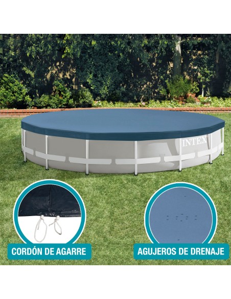 Cobertura INTEX de 457 cm exclusiva para piscinas Metal, Prism Frame e Greywood de 457x84/107/122 cm. Feita com vinilo resistent