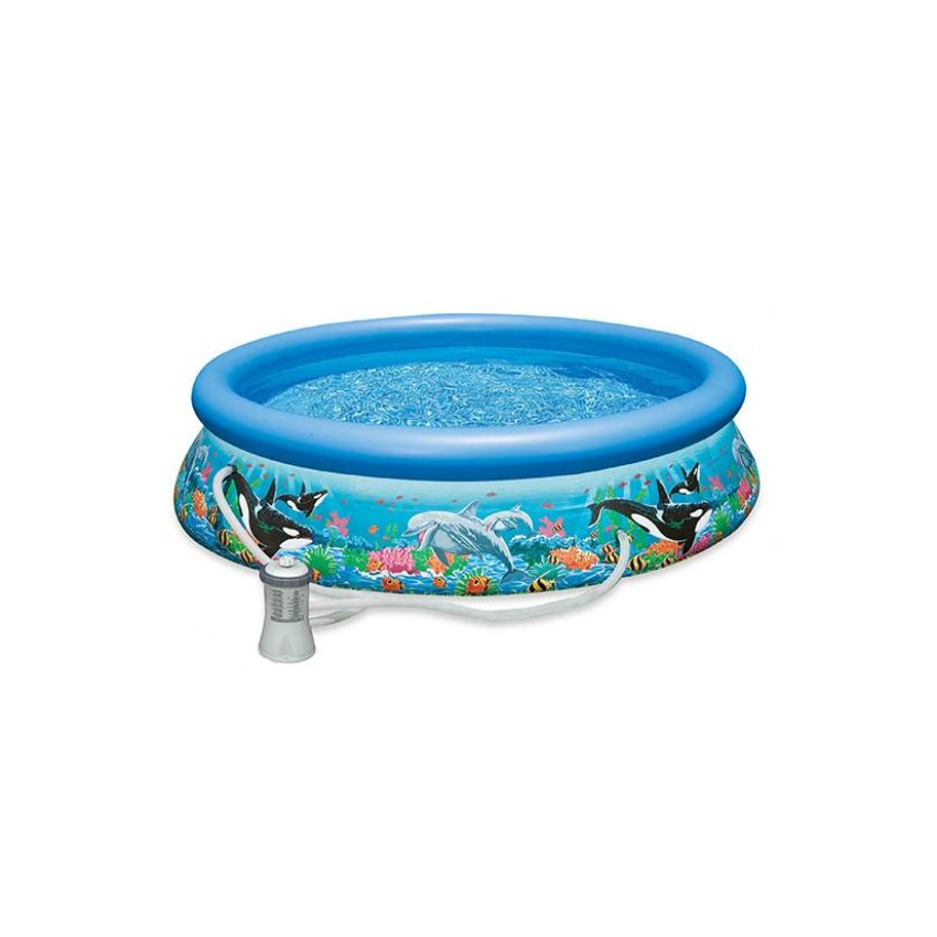 As piscinas Easy Set Ocean Reef utilizam uma nova tecnologia de impressão que lhes aporta um desenho irresistível para que as cr
