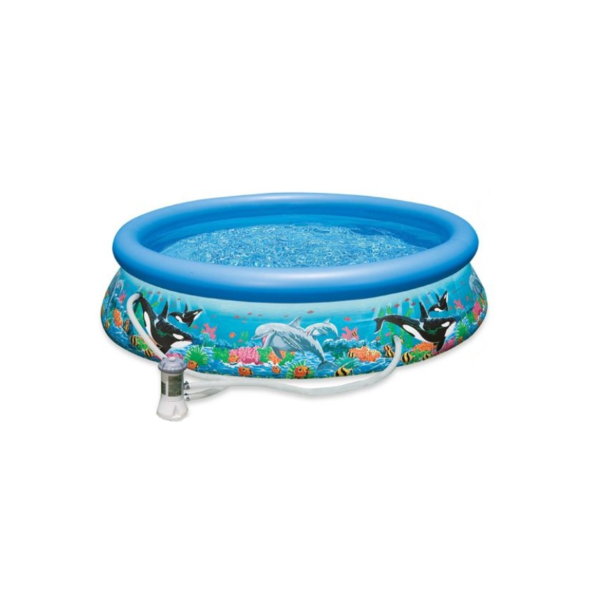 As piscinas Easy Set Ocean Reef utilizam uma nova tecnologia de impressão que fazem com que seja irresistível para as crianças q