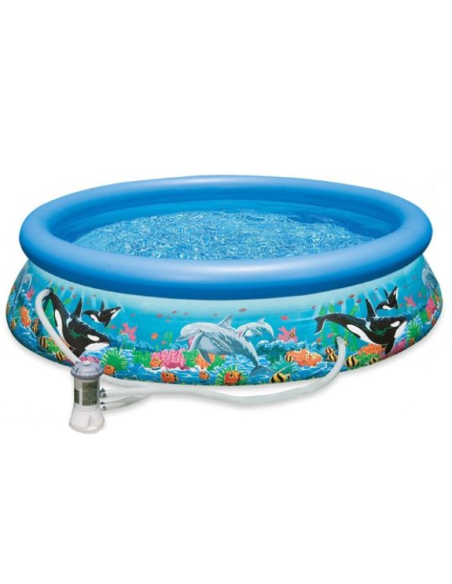 As piscinas Easy Set Ocean Reef utilizam uma nova tecnologia de impressão que fazem com que seja irresistível para as crianças q