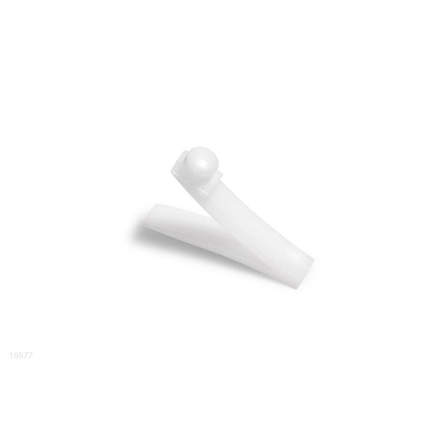 Pin en forma de V que posee un botón en una de sus extremidades para fijar los orificios pertinentes de las patas de las piscina