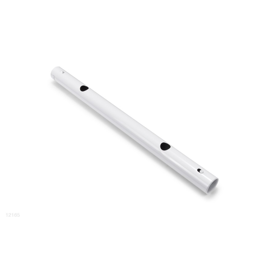 Tubo horizontal tipo "F" utilizado como moldura para formar o retângulo da piscina Intex Prisma Ultra Frame de 400x100x100 cm.