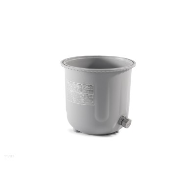 Tambor de plástico onde se deposita areia de modo a filtrar a água da piscina.
