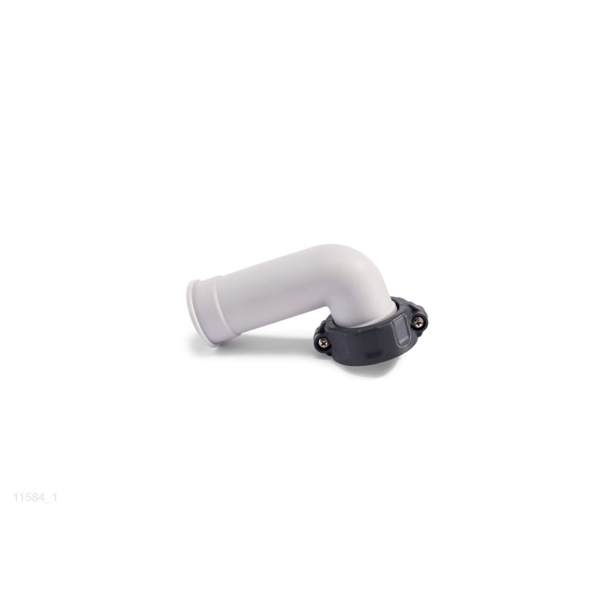 Tubo de conexão de passagem de água entre o compartimento de filtro com o alojamento de eletrodos de cobre e titânio.