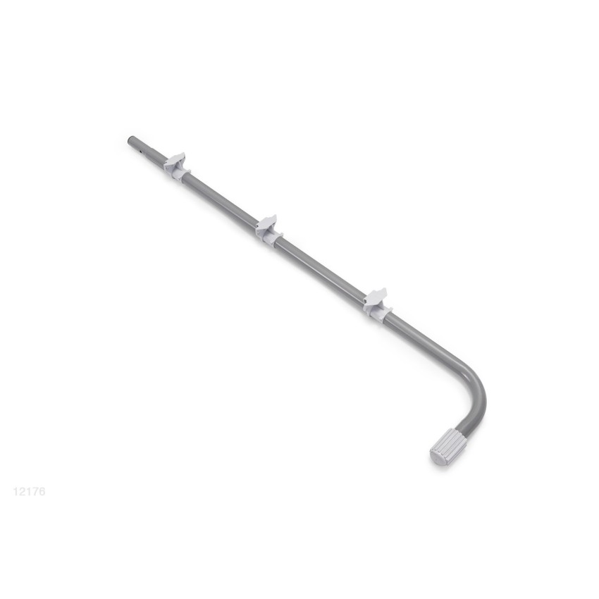 Barra inferior tipo "B1" que forma um dos pés da escada de degraus desmontáveis de 107cm de altura.