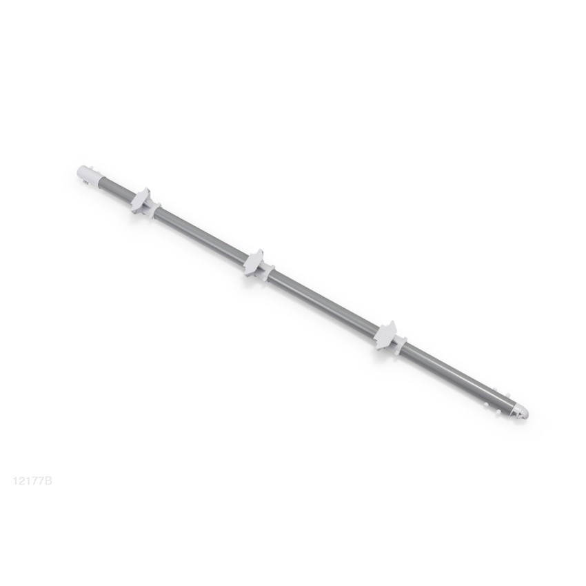 Barra superior tipo "B2" que forma um dos apoios da escada de degraus desmontáveis de 107cm de altura.
