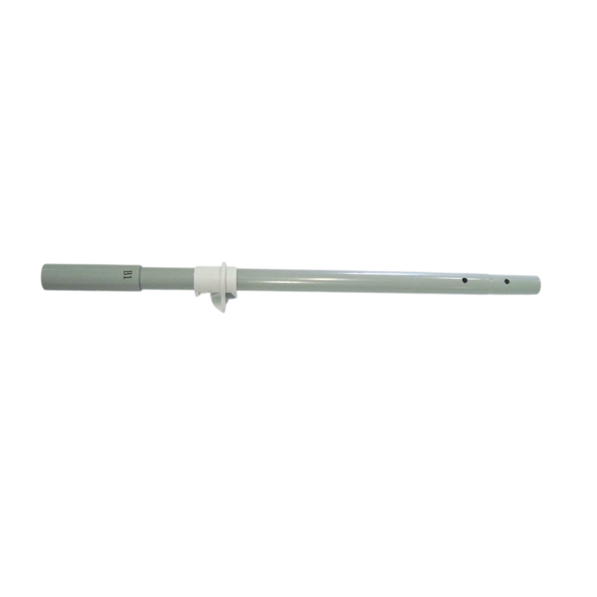 Barra superior tipo "B" que forma um dos apoios da escada de degraus desmontáveis de 122cm de altura.
