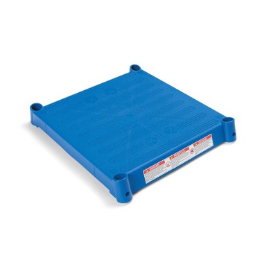 Plataforma superior de cor azul para escada de 132cm.
