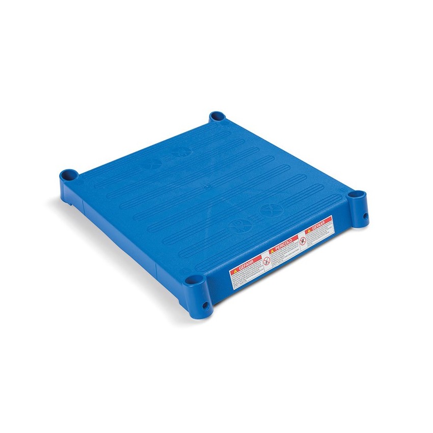 Plataforma superior de cor azul para escada de 132cm.