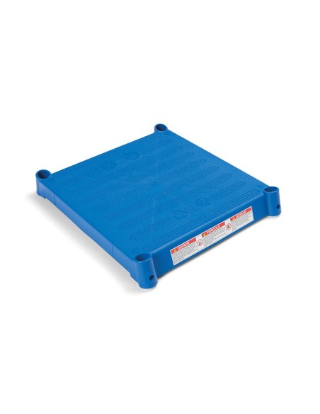 Plataforma superior de cor azul para escada de 132cm.