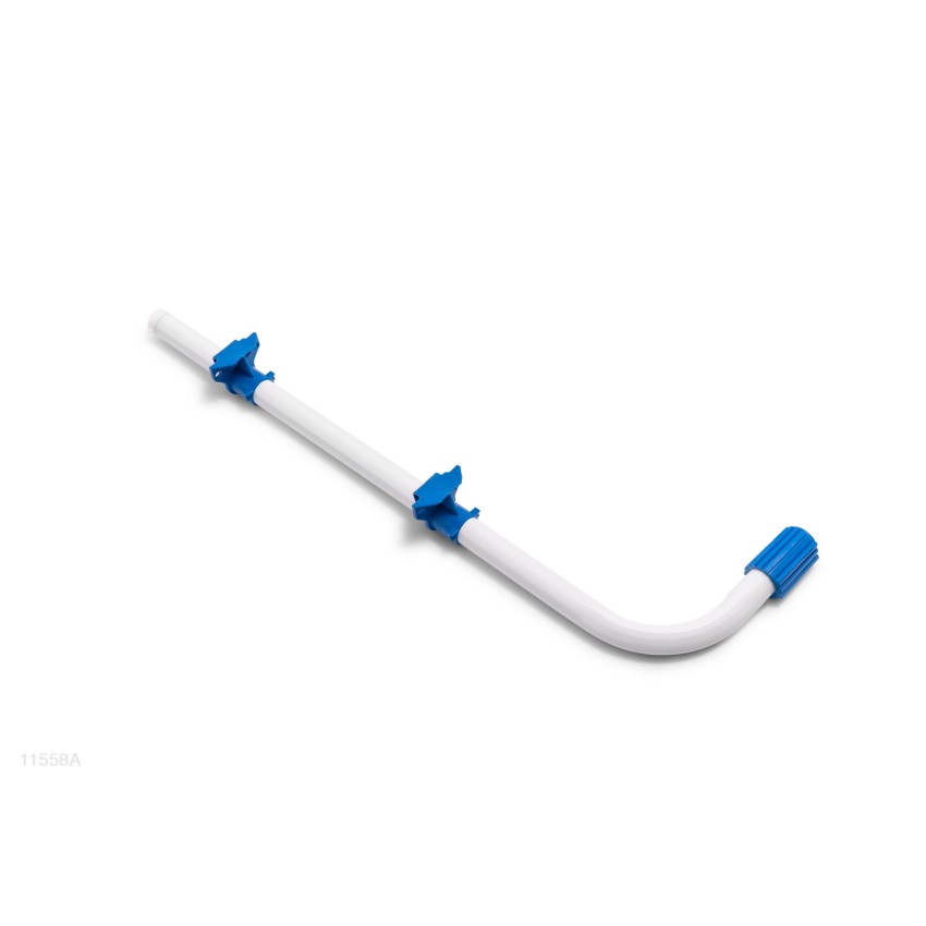 Barra inferior tipo "A" que forma um dos apoios da escada de 132cm de altura.