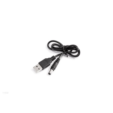 Cabo USB para realizar a carga da lanterna de campismo 5 em 1 recarregável da marca Intex.