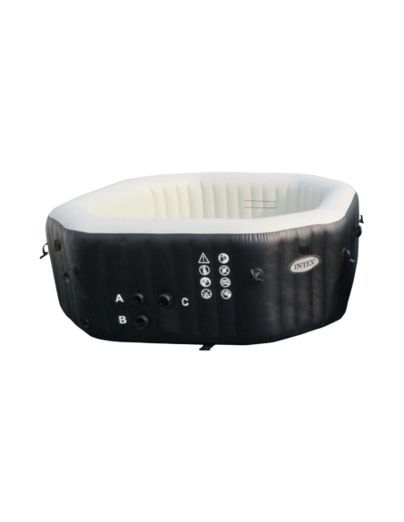 Lona para Spa Combo Ortogonal com capacidade para 6 pessoas de Intex que combina 6 saídas de água à pressão com 140 saídas de ar