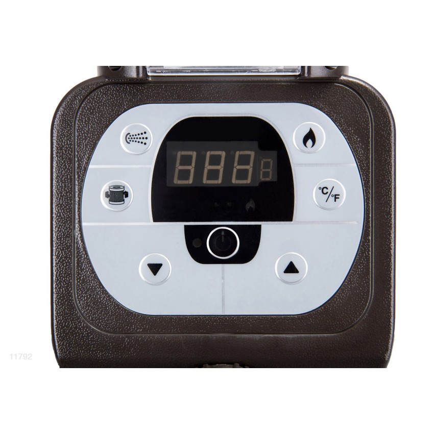 Painel que tem o quadro de comandos na parte superior para ser acoplado à estação de controlo do Spa Redondo com 4 Jets de saída
