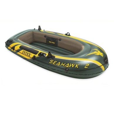 Cuerpo de barco hinchable Intex modelo Seahawk 2 para 2 personas. Incluye: asa resistente en proa y soportes para acople de moto