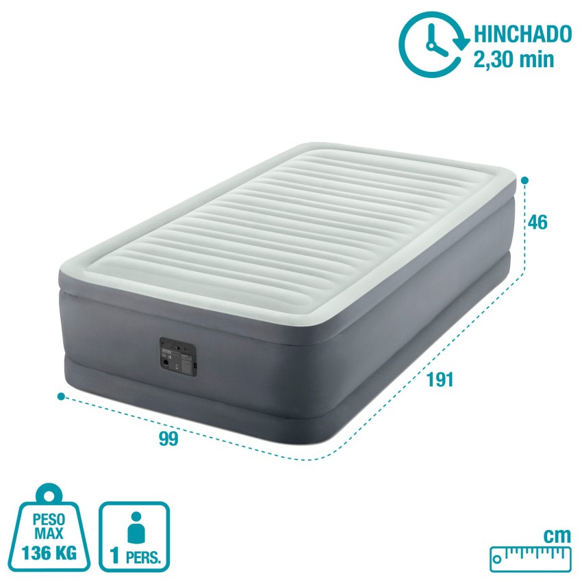 Cama de aire individual PremAire | INTEX