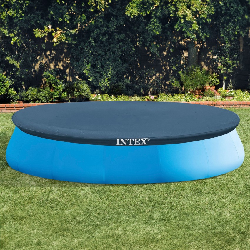 Cobertura INTEX de 424 cm exclusiva para piscinas Easy Set de 457 cm de diâmetro. Fabricada com vinil resistente de 18 mm, possu