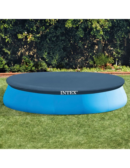 Cobertura INTEX de 424 cm exclusiva para piscinas Easy Set de 457 cm de diâmetro. Fabricada com vinil resistente de 18 mm, possu