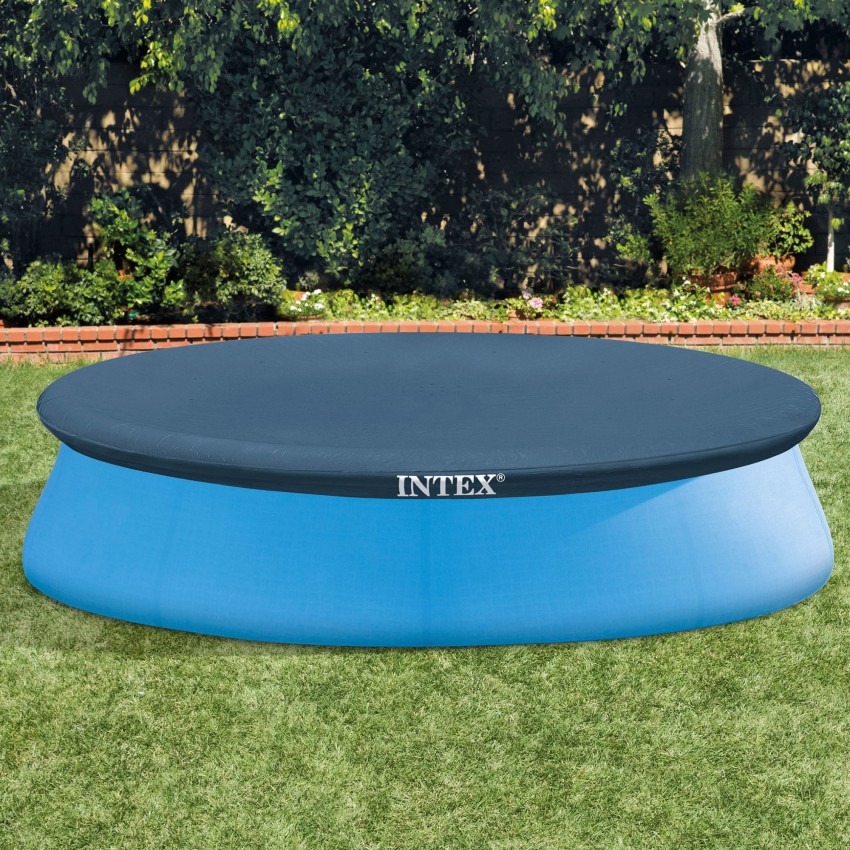 Cobertura INTEX de 284 cm exclusiva para piscinas Easy Set de 305 cm de diâmetro. Fabricada com vinil resistente de 18 mm, possu