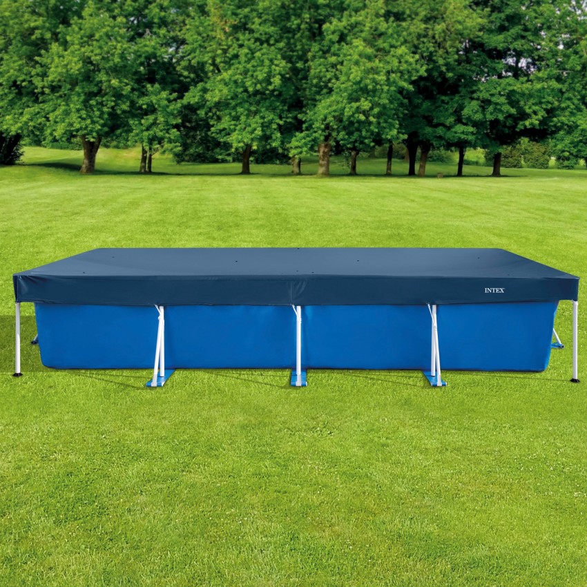 Cobertura INTEX de 460x226 cm exclusiva para piscinas Small/Metal Frame de 450x 220 cm. Feita com vinil resistente de 18 mm de e