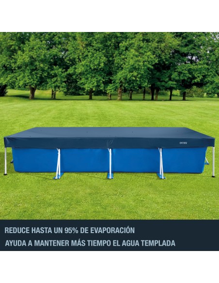 Cobertura INTEX de 460x226 cm exclusiva para piscinas Small/Metal Frame de 450x 220 cm. Feita com vinil resistente de 18 mm de e