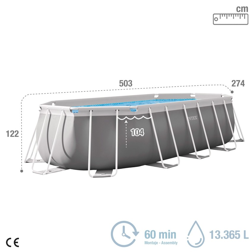 Piscina oval - piscinas desmontáveis | Intex.pt