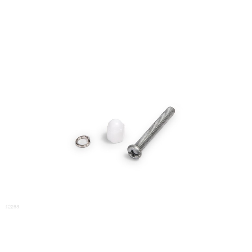 Conjunto de parafusos + anilha + porca de plástico para fixar o fecho de plástico à estrutura da escada desmontável de 107 cm de