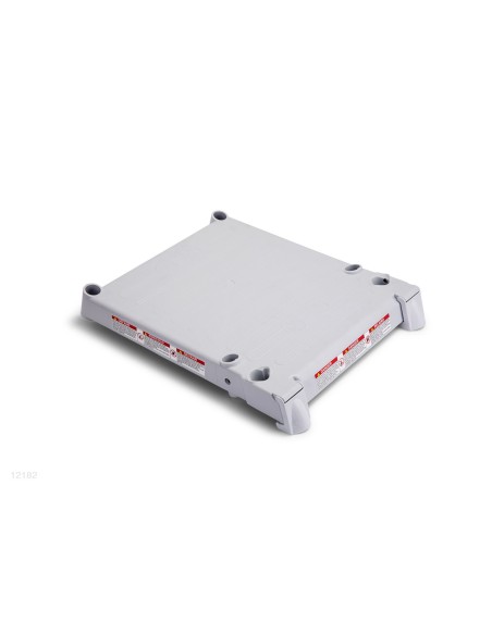 Plataforma superior de cor cinza para escadas de 122 e 132 cm de degraus desmontáveis.