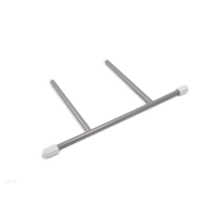 Barra inferior tipo "C" que forma uno de los pies de la escalera de peldaños desmontables de 132cm de altura.