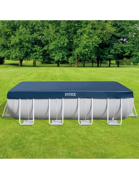 Cobertura INTEX de 389x184 cm exclusiva para piscinas Small y Prism Frame de 400x200 cm. Feita com vinil resistente de 18 mm de