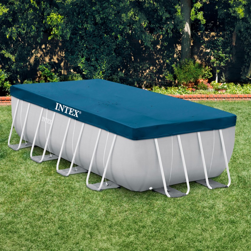 Cobertura INTEX de 389x184 cm exclusiva para piscinas Small y Prism Frame de 400x200 cm. Feita com vinil resistente de 18 mm de