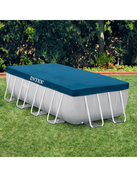 Cobertura INTEX de 389x184 cm exclusiva para piscinas Small y Prism Frame de 400x200 cm. Feita com vinil resistente de 18 mm de