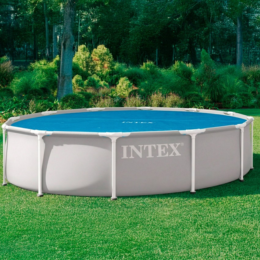 Cobertura solar INTEX de 290 cm de diâmetro para piscinas desmontáveis de 305 cmde diâmetro. Bolhas de ar selado com espessura d
