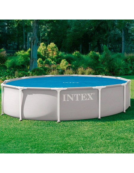 Cobertura solar INTEX de 290 cm de diâmetro para piscinas desmontáveis de 305 cmde diâmetro. Bolhas de ar selado com espessura d