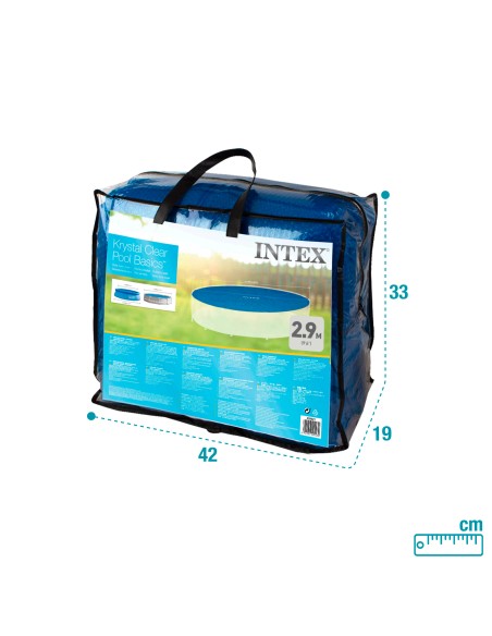Cobertura solar INTEX de 290 cm de diâmetro para piscinas desmontáveis de 305 cmde diâmetro. Bolhas de ar selado com espessura d