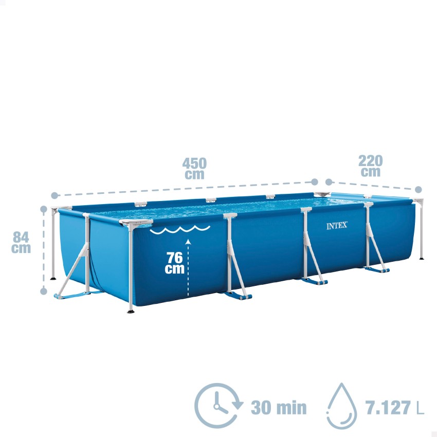 Piscina removível 220x450x84cm | INTEX