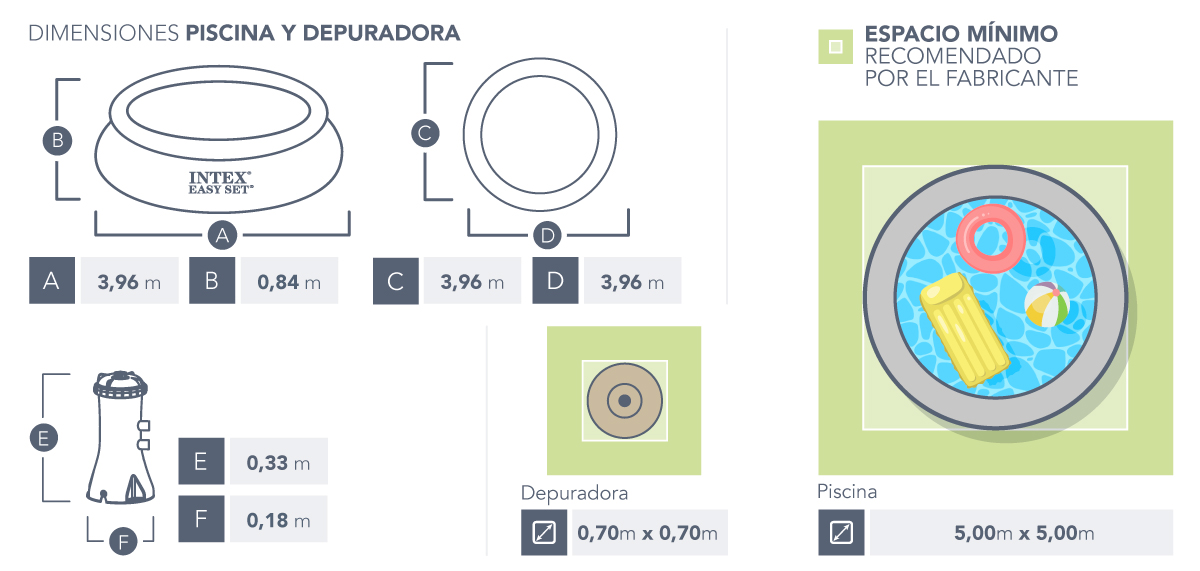 28142NP-PISCINA EASY SET 396X84CM (C/BOMBA)