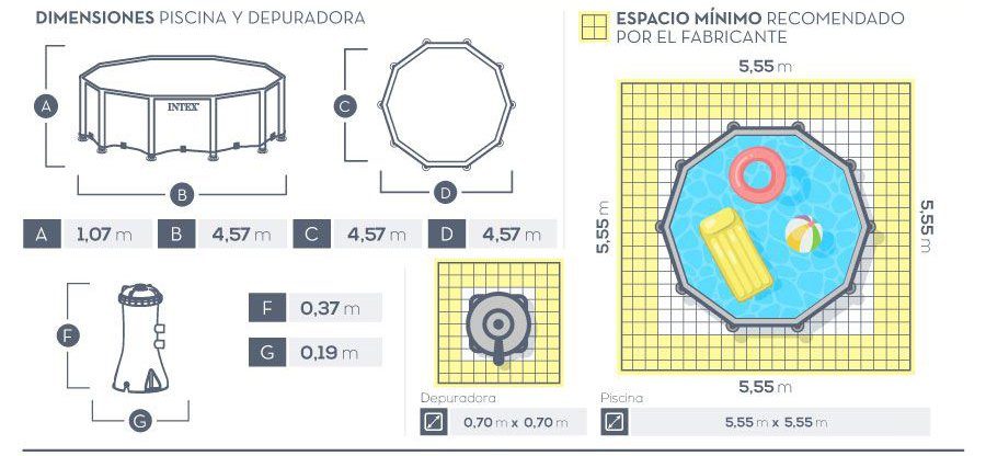 28734NP-PISCINA PRISMA FRAME 457X107CM (SET COMPLETO)