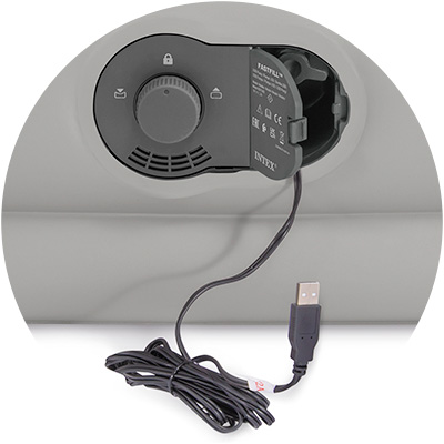 Inflador elétrico USB integrado